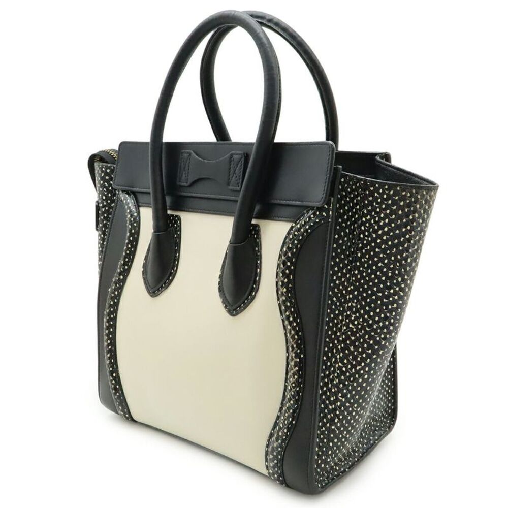 Celine Luggage Micro Shopper Python Leather Handb… - image 2